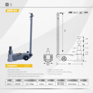 50 Tonne Two Stage Air Jack
